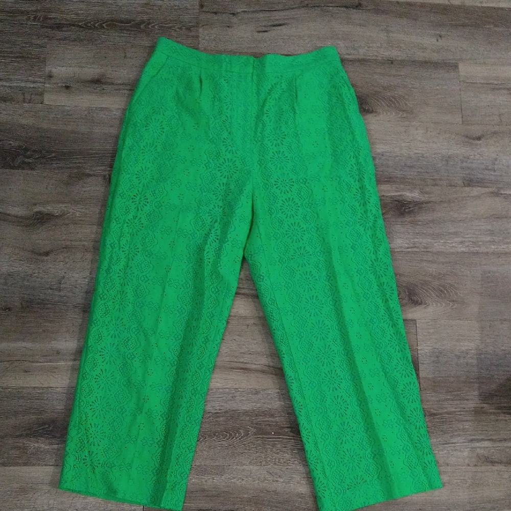 NWT: ZARA Green Lace Women's Pants